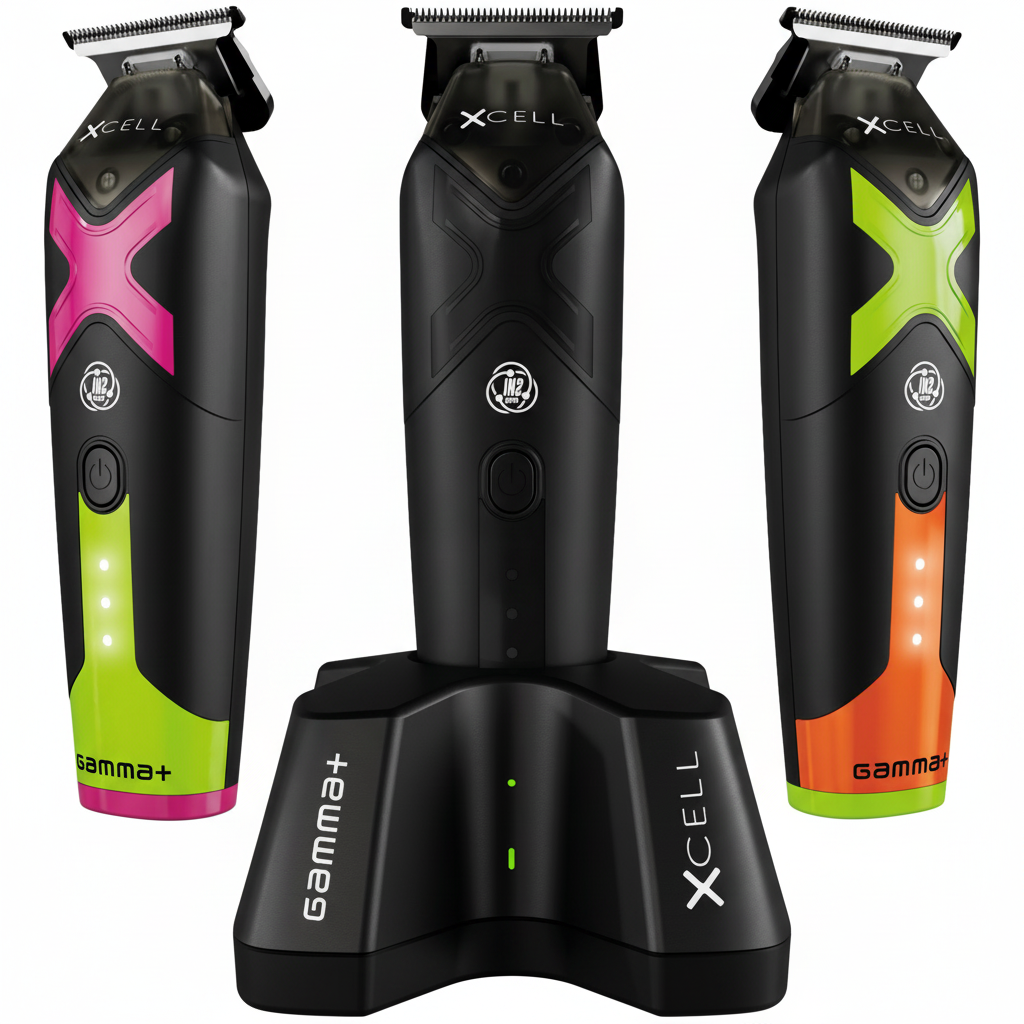 Gamma+ Xceel Trimmer auf Ladestation USB-C