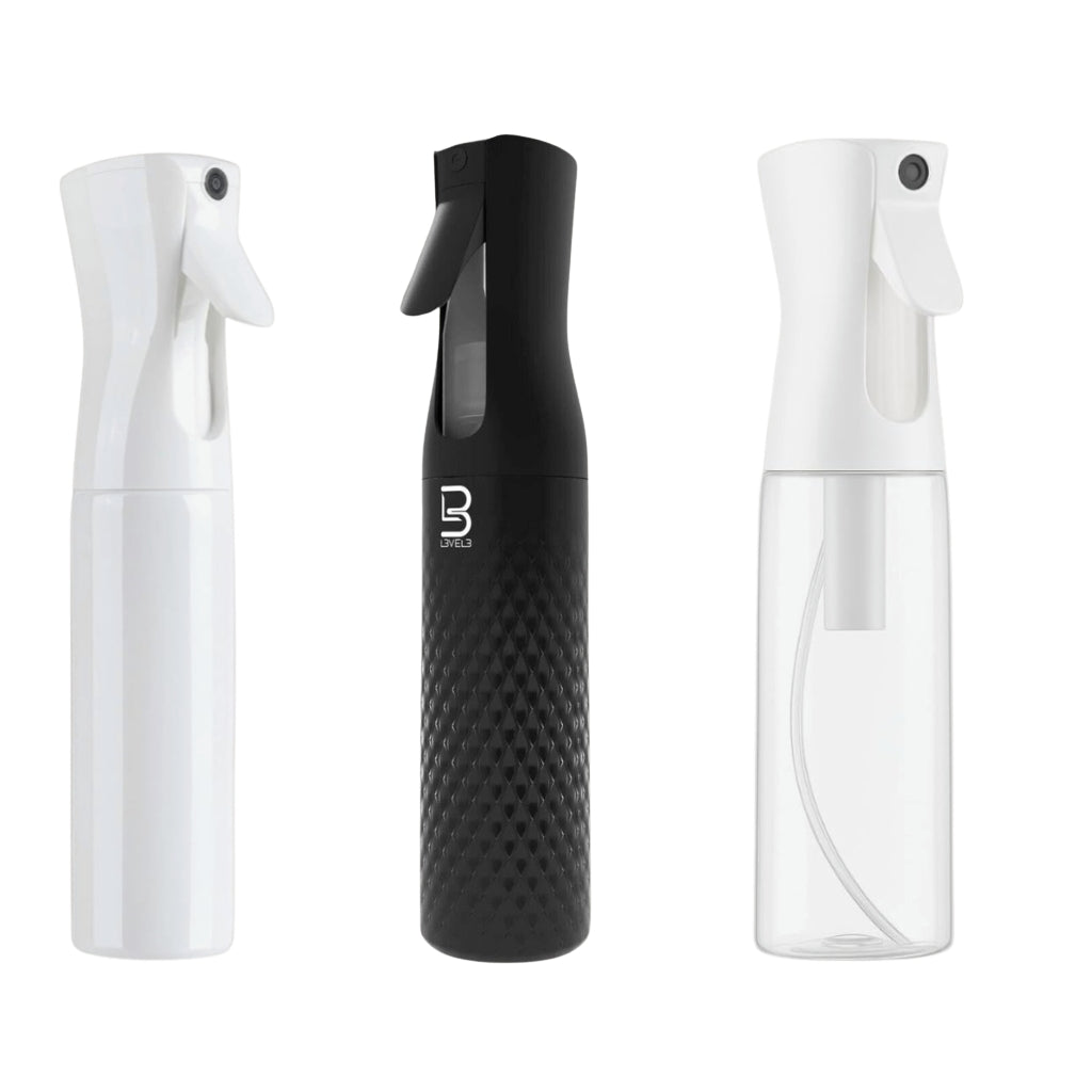 L3VEL3 Barber Sprühflasche schwarz präzise Dauerspray-Funktion für Friseure
